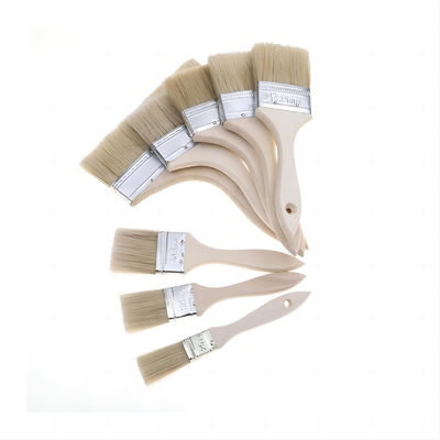 Pure Bristles Paint Brush With Wooden Handle and Epoxy Glue for Wall Paint Application