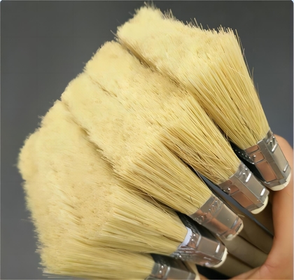 Pure Bristles Paint Brush With Wooden Handle and Epoxy Glue for Wall Paint Application