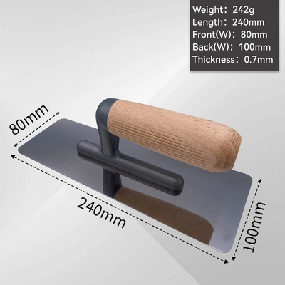 Stainless Steel Rubber Handle Trowel for Finishing Plaster Bricklaying Tasks and Jobs