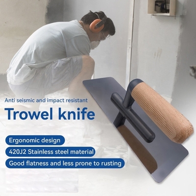 Stainless Steel Rubber Handle Trowel for Finishing Plaster Bricklaying Tasks and Jobs