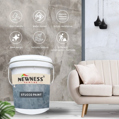 Powder-based Wall Paint for Classic Stucco Venetian Plaster Effect on Interior Walls