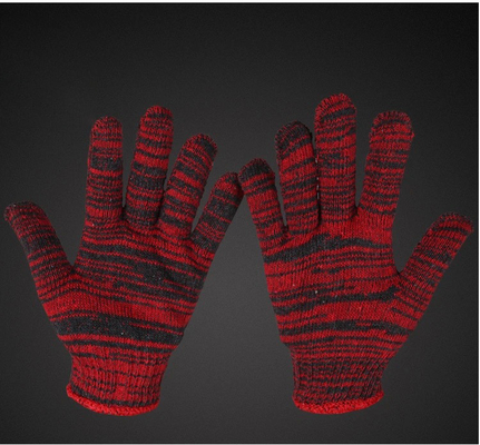 Protective and Comfortable Labor Protection Knitted Cotton Hand Work Gloves for Men