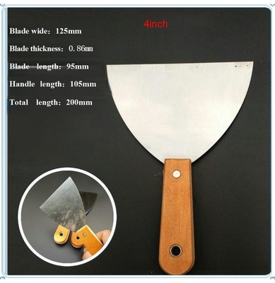 Industrial Grade Paint Putty Knife 4pk Stainless Steel Scraper with Plastic Handle