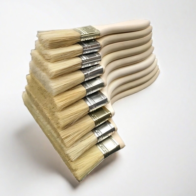 Custom Logo Wall Painting Wooden Handle Paint Brushes with Stainless Steel Ferrule