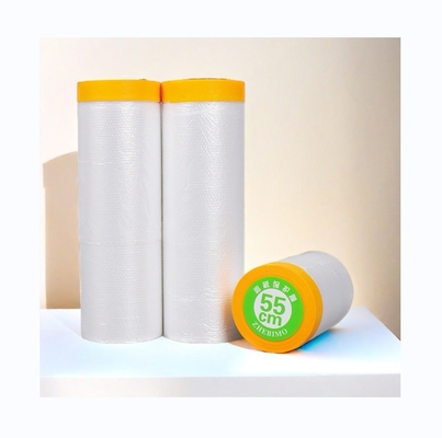 Pre-Tape Masking Film Painting Protection Covering Hand-Powered and OEM Customization
