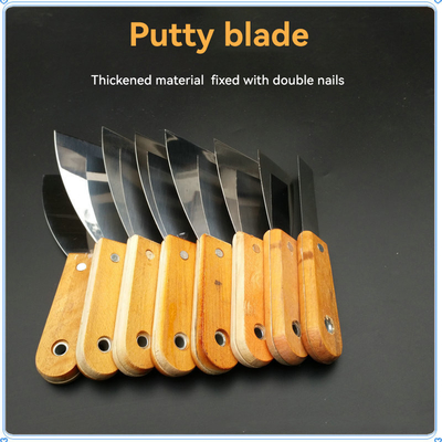 DIY Stainless Steel Putty Scraper Tool Kit with 15cm 30cm 45cm Blades Plastic Handle