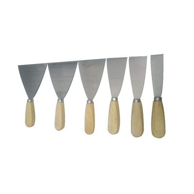Long-Handle Putty Knife with 6 Blades Set for Wood Window Glass and Wallpaper Removal