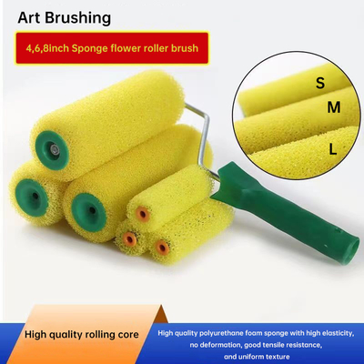 ODM Support 4&quot;6&quot;8&quot; Sponge Dragging Putty Painting Wall Paint Tools with Linen Texture