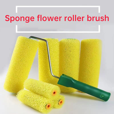 Chemical Fiber Foam Paint Roller Brush Set with Green Plastic Handle DIY Grade 2024