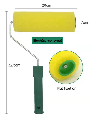 Plastic PP Handle Professional Polyester Foam Paint Roller Brush for Painting Services