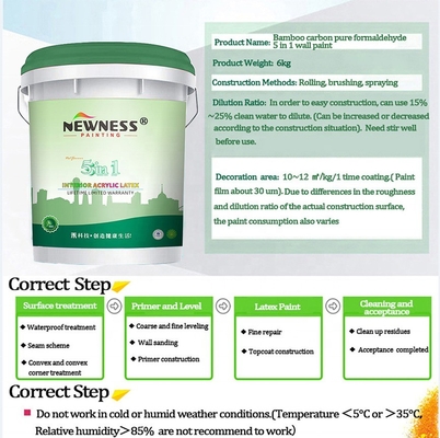 Brush Applied Waterborne Interior Wall Paint in White for Eco Hospitals Mildew Proof