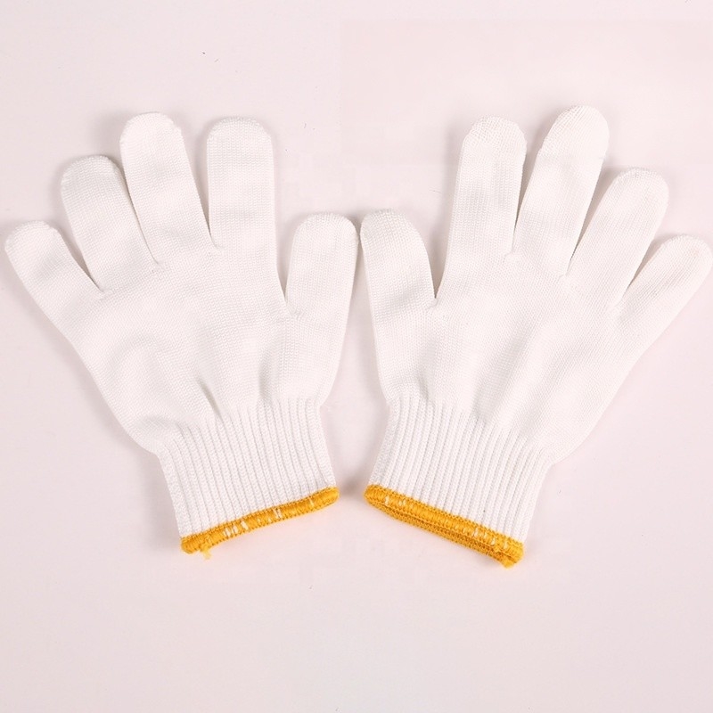 Protective and Comfortable Labor Protection Knitted Cotton Hand Work Gloves for Men