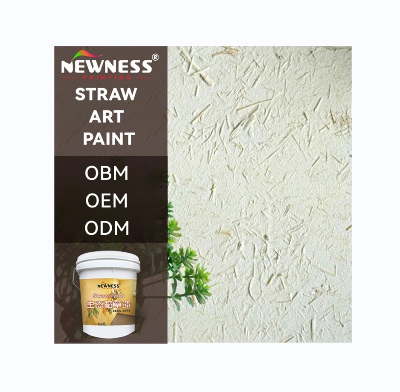 Acrylic Main Raw Material Quaint Country Style Water-Based Building Coating Art Straw Mud