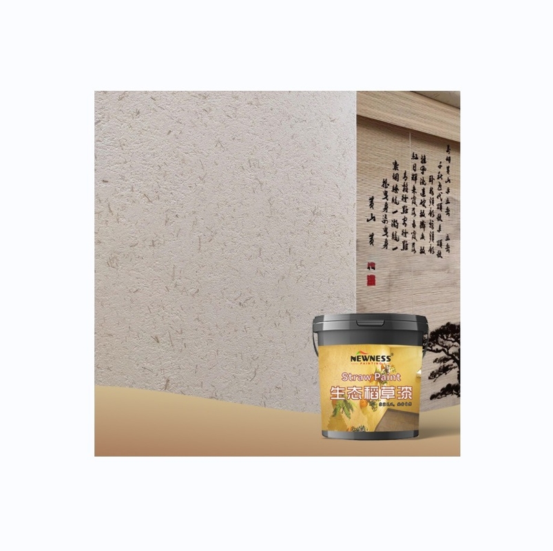 Volume 20KG/bag Custom Natural Pastoral Style Soil Clay Straw Mud Wall Art Paint