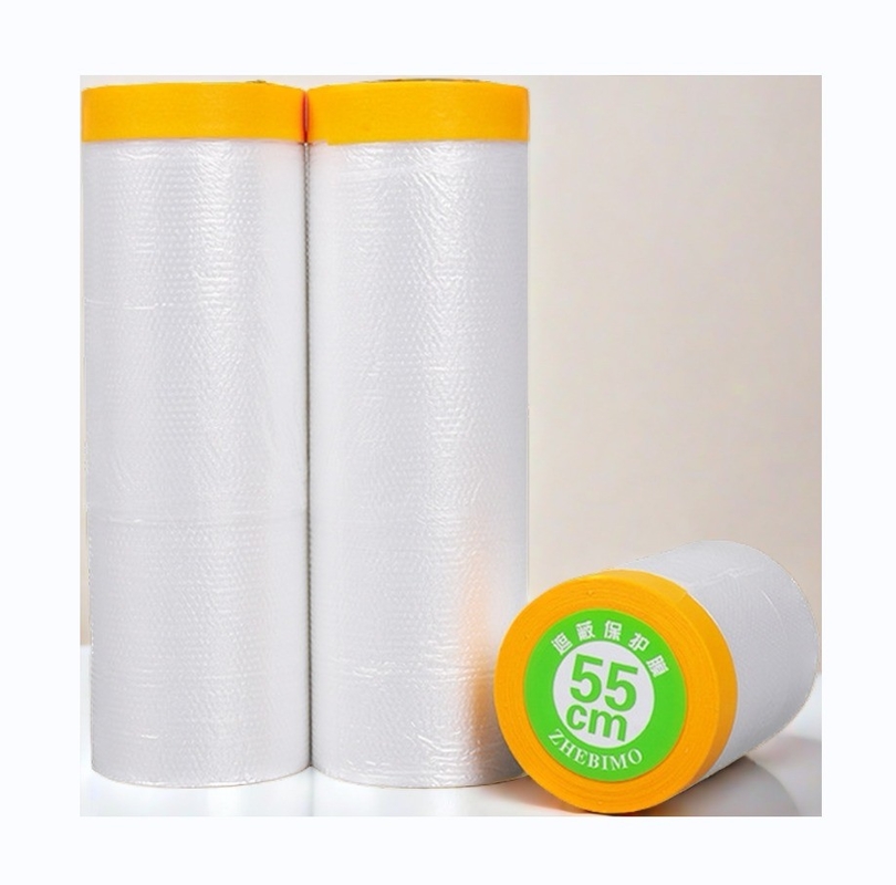 Water Activated Pre-Taped Masking Film Width 30cm-300cm for Easy and Accurate Masking