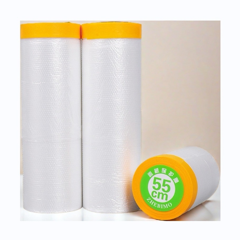 Anti Static 270cm Pre-Taped Masking Film with Tape Width 30cm-300cm Customized Options