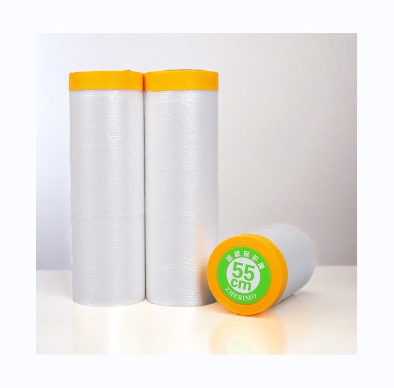 Pre Taped Plastic Protective Cover Tape Length 10m-25m Masking Film for Car Painting