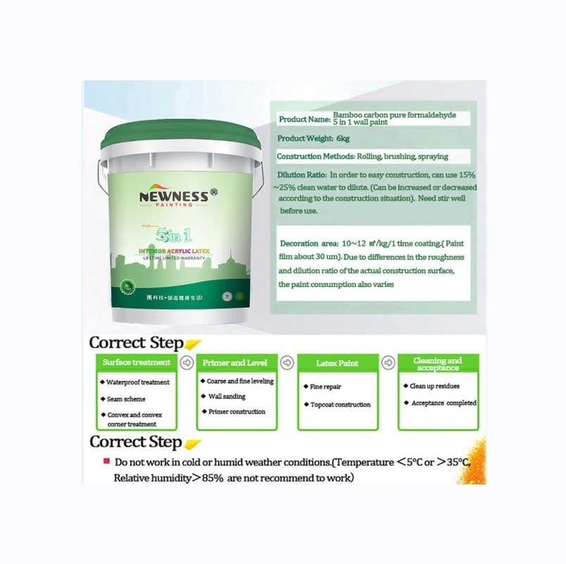 High Adhesion Wall Decorative Emulsion Interior Spray Paint NEWNESS Advanced Latex Acrylic