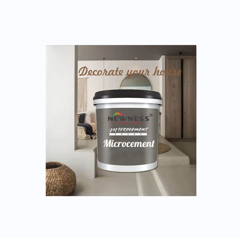 2-3mm Thickness High Glossy Micro Cement Wall and Floor Paint with Silicate Raw Material